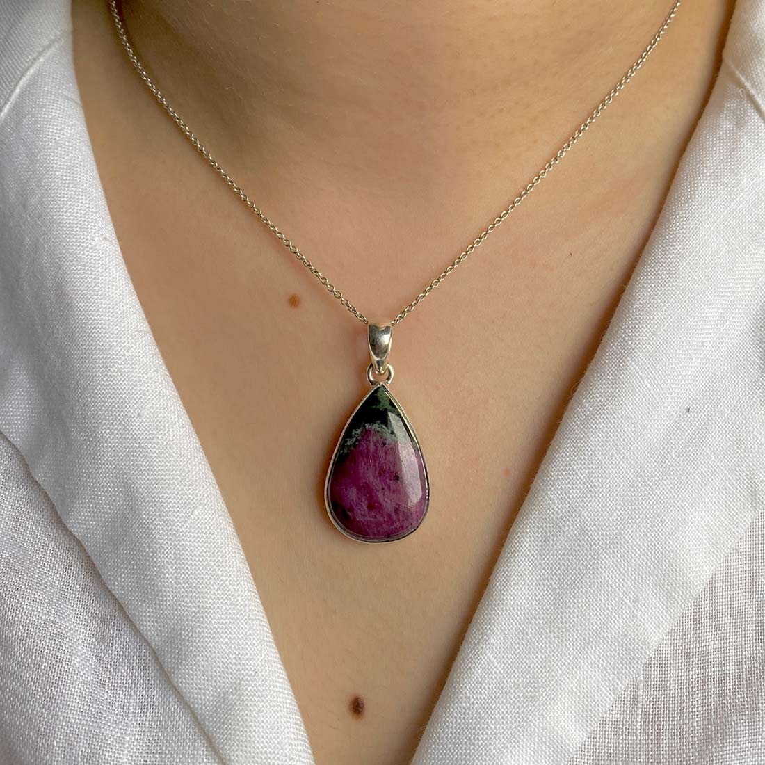 Ruby Zoisite Pendant-(RZS-P-29.)